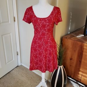 Red lace dress